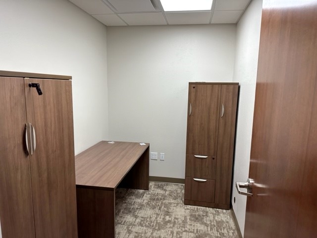 Smaller office with cupboards